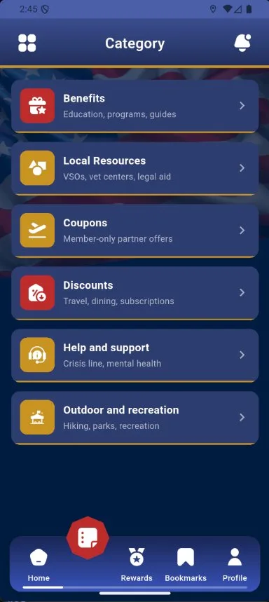 Browse discount categories