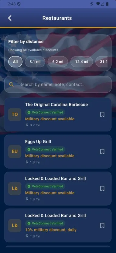 Restaurant discounts and badges